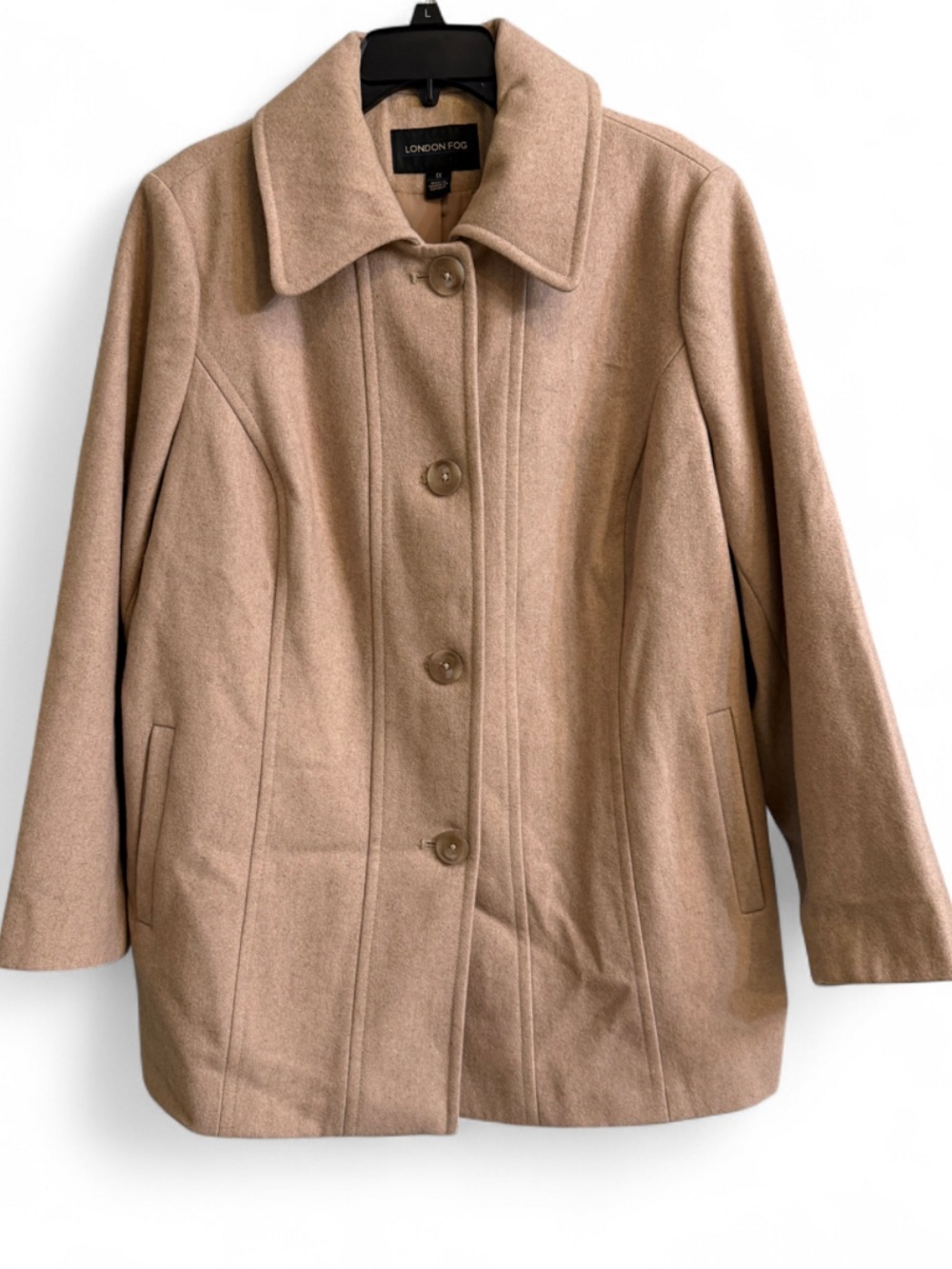 London Fog Wool Blend Coat in Tan- Size 1X